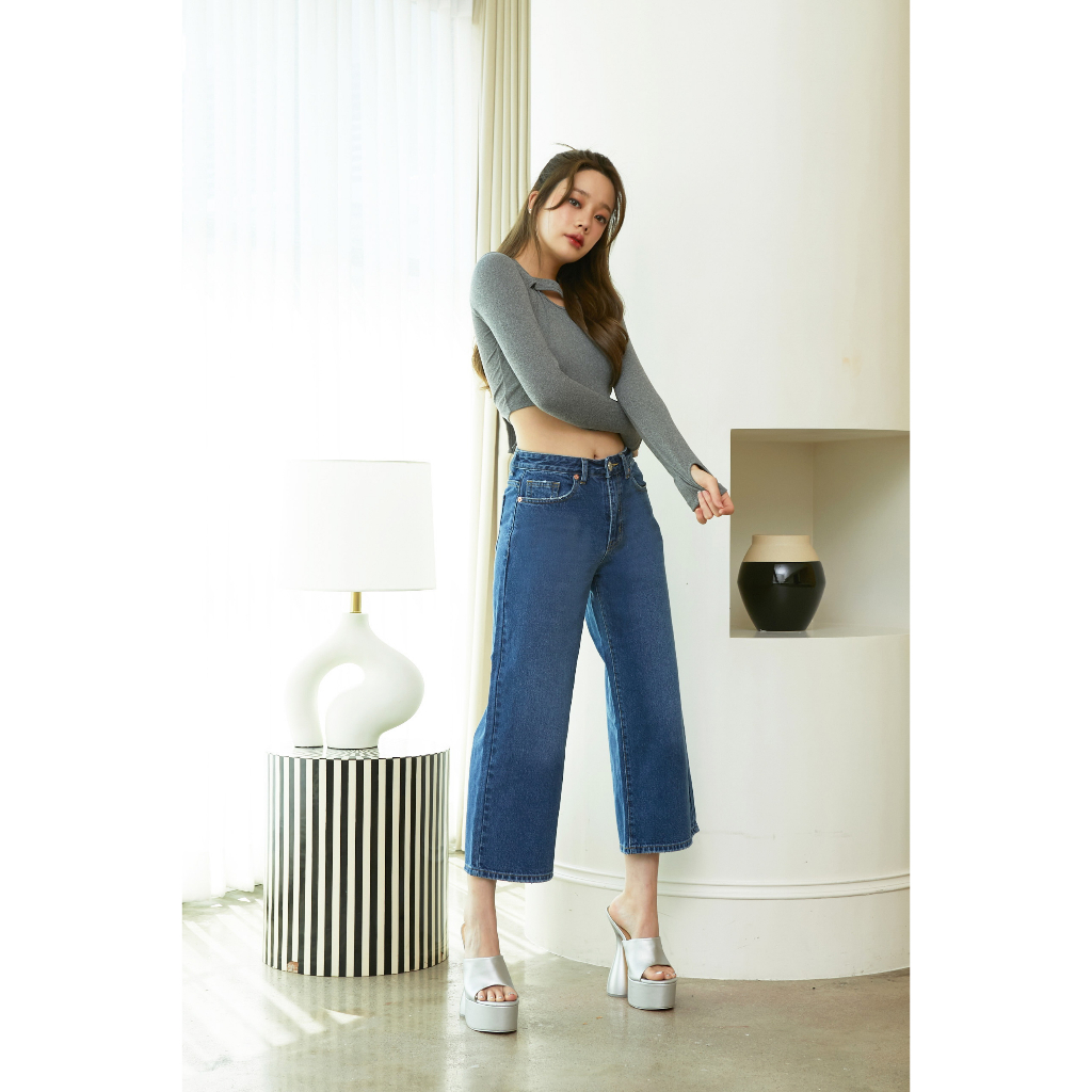 CROP JEANS] กางเกงยีนส์ทรงครอป ขา 5 ส่วน รงนี้ใส่ยังไงก็ไม่ตัน สาวไซส์มินิ T3105