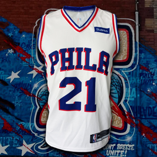 เสื้อบาส เสือบาสเกตบอล NBA Philadelphia 76ers ทีม ฟิลาเดลเฟีย 76เซอร์ส #BK0064 รุ่น Association Joe embiid#21 ไซส์ S-5XL