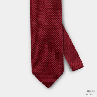 Red Knit 3 Inch Necktie-เนคไทสีแดงลายถัก