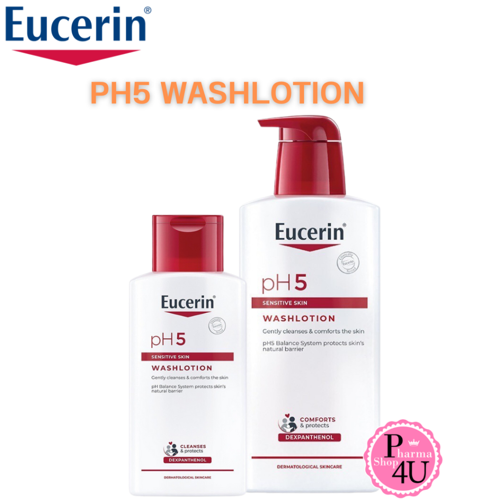 Eucerin pH5 WASHLOTION 200ML,400MLครีมอาบน้ำ pH5 อ่อนโยน