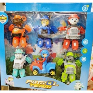PAW PATROL SET OF 6 ชุด รถ แปลงร่าง น้องหมาผจญภัย