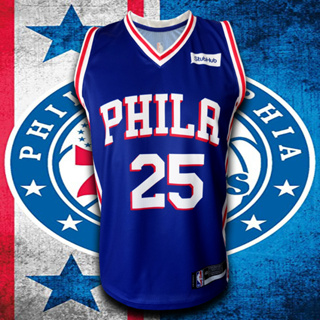 เสื้อบาส เสื้อบาสเกตบอล NBA Philadelphia 76ers ทีม ฟิลาเดลเฟีย 76เซอร์ส #BK0065 รุ่น Icon Ben Simmons#25 ไซส์ S-5XL