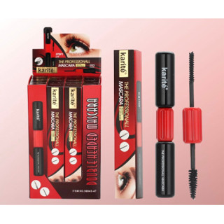 No.56845 Karite Mascara Double Brush Head มาสคาร่า เพิ่มวอลลุ่มขนตาเด้งขั้นสุด ด้วยแปรงสูตรพิเศษสองแบบ ยกขนตาให้งอนเด้ง