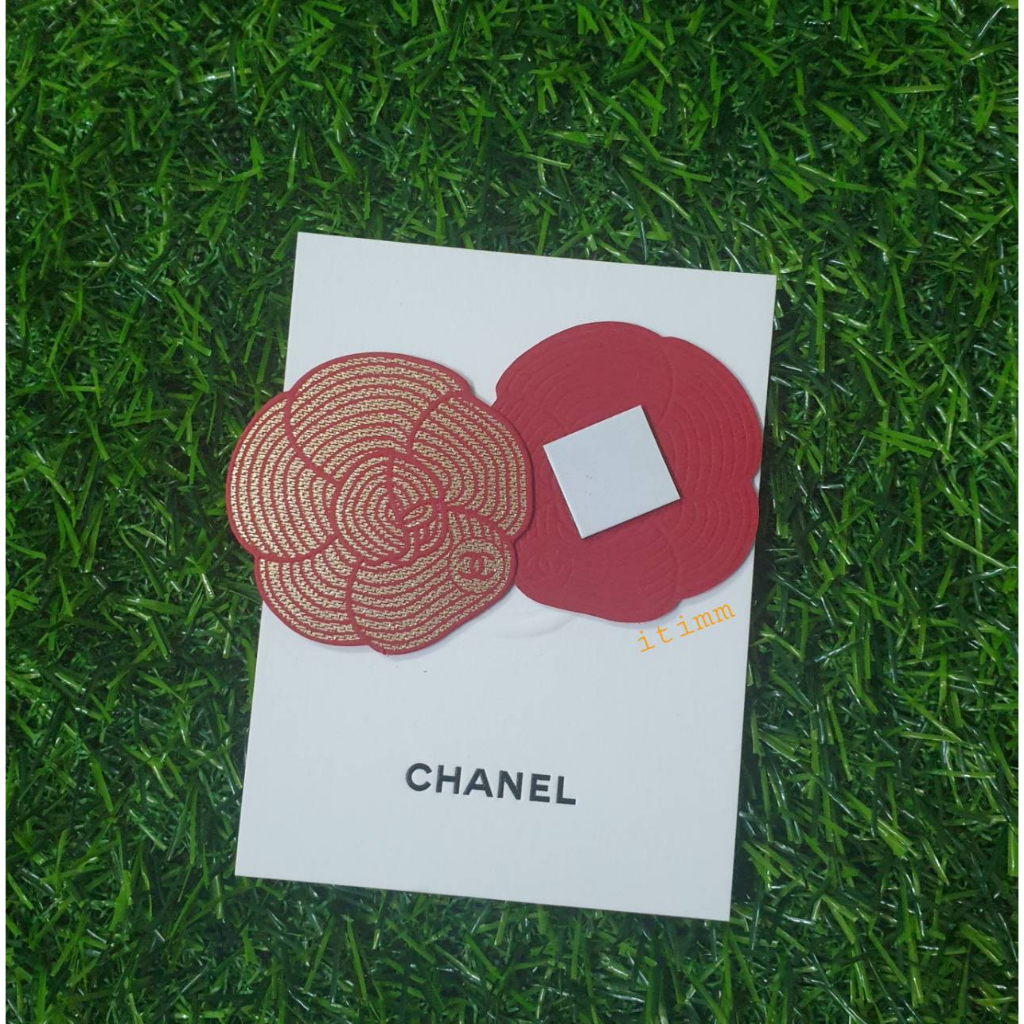 พร้อมส่ง Chanel Camellia Paper ดอกคามิเลียสีแดง ใช้สำหรับติดประดับตกแต่ง