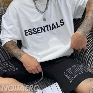 FOG FEAR OF GOD 20SS Essentials Tee โลโก้ boxy เสื้อยืดแขนสั้นสองบรรทัดที่มีการพิมพ์ออฟเซตบนหน้าอก*