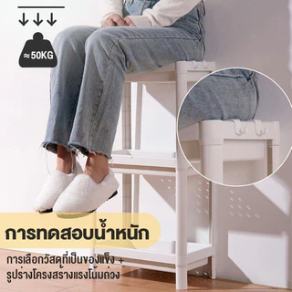 MULI ชั้นวางของในห้องน้ำ ชั้นวางเข้ามุม คุณภาพ แข็งแรง มากคะ การออกแบบกลวง