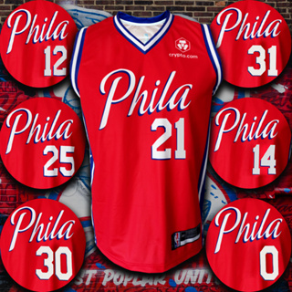 เสื้อบาส เสื้อบาสเกตบอล NBA Philadelphia 76ers ทีม ฟิลาเดลเฟีย 76เซอร์ส #BK0066 รุ่น Statement ไซส์ S-3XL