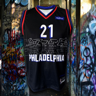 เสื้อบาส เสื้อบาสเกตบอล NBA Philadelphia 76ers ทีม ฟิลาเดลเฟีย 76เซอร์ส #BK0067 รุ่น City Joel Embiid#21 ไซส์ S-5XL