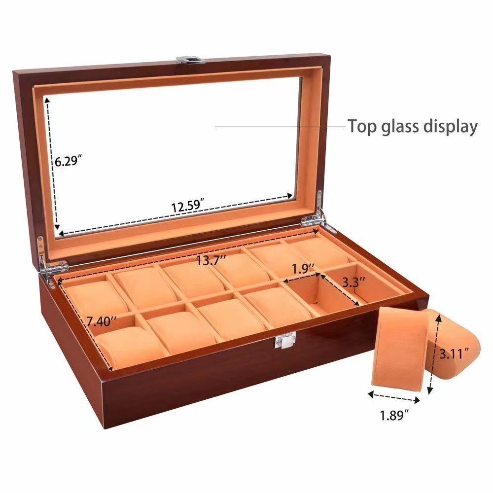 *พร้อมส่ง*ไม้แท กล่องนาฬิกา 12เรือน กล่องใส่นาฬิกา 12ช่อง Watch Box กล่องของขวัญ
