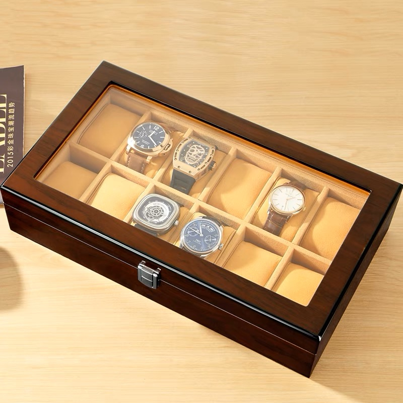 *พร้อมส่ง*ไม้แท กล่องนาฬิกา 12เรือน กล่องใส่นาฬิกา 12ช่อง Watch Box กล่องของขวัญ