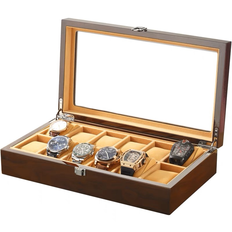 *พร้อมส่ง*ไม้แท กล่องนาฬิกา 12เรือน กล่องใส่นาฬิกา 12ช่อง Watch Box กล่องของขวัญ