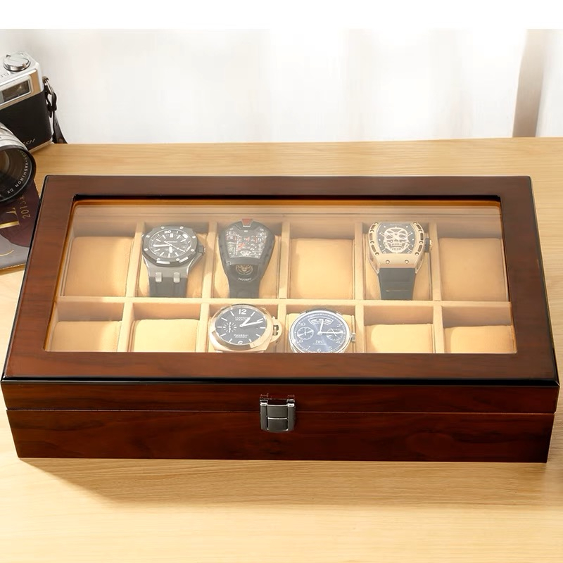 *พร้อมส่ง*ไม้แท กล่องนาฬิกา 12เรือน กล่องใส่นาฬิกา 12ช่อง Watch Box กล่องของขวัญ