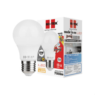 หลอดไฟ LED BULB HI-TEK MUAY THAI HLLM27008W 8W วอร์มไวท์