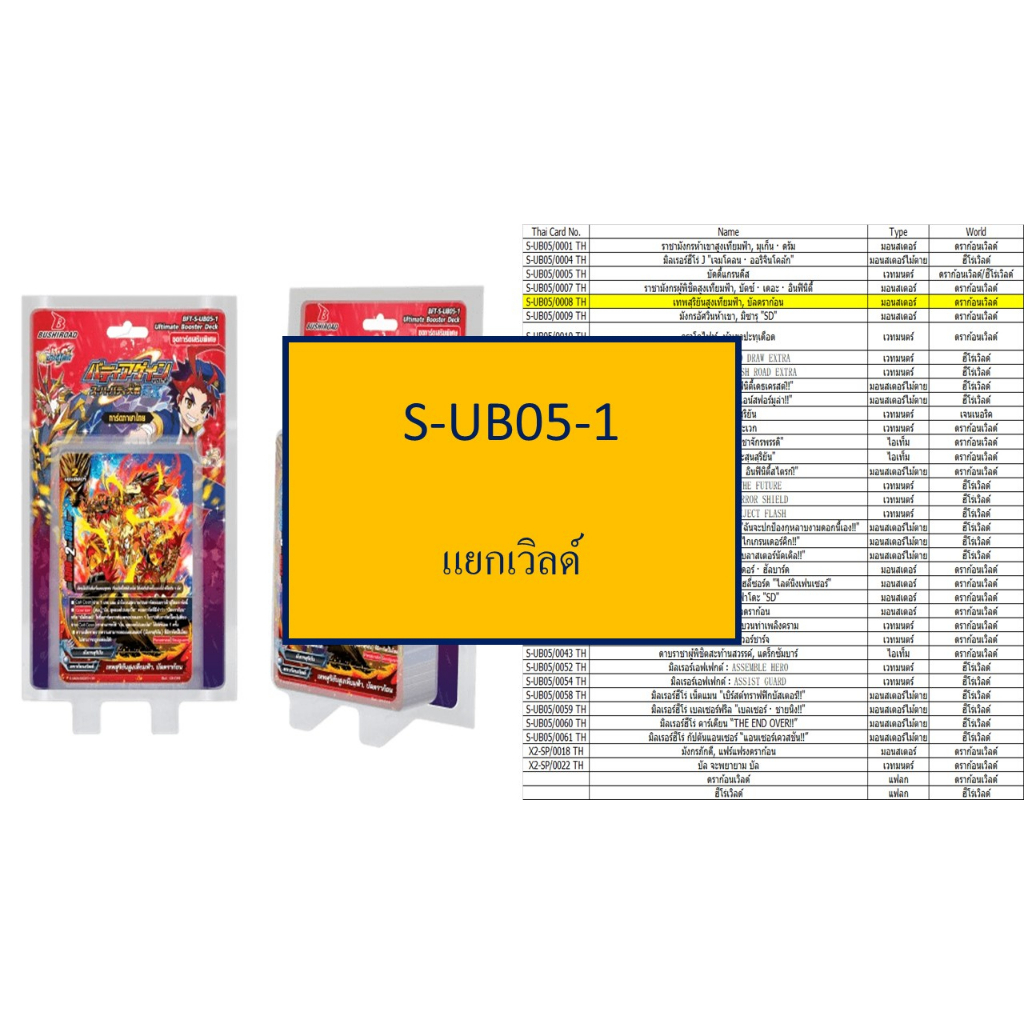 บัดดี้ไฟท์ S-UB05-1 แยกเวิลด์