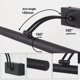 โคมไฟห้องน้ำสีเงิน ไฟหน้ากระจก LED โคมไฟติดผนังสไตล์โมเดิร์น AC220V 12W 16W โคมไฟติดผนังในร่มคุณภาพสูง Wall Light