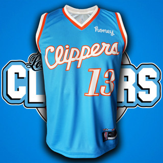 เสื้อบาส เสื้อบาสเกตบอล NBA LA.Clippers เสื้อทีม แอลเอ คลิปเปอร์ส #BK0072 รุ่น City Paul George#13 ไซส์ S-5XL