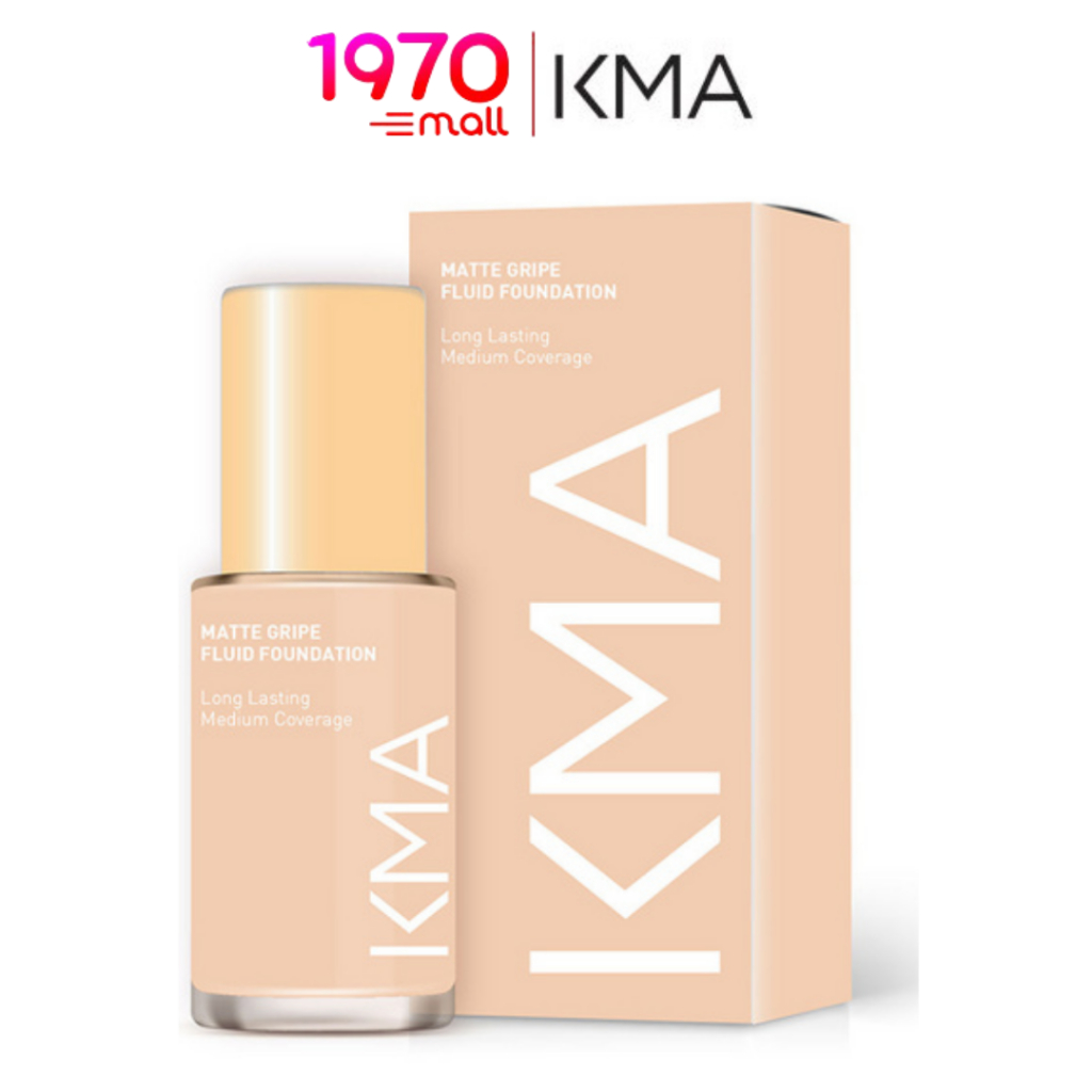 KMA MATTE GRIPE FLUID FOUNDATION 30ml. รองพื้น แมทท์กริบ ผิวเบาสบายดุจอากาศ คุมมันยาวนานถึง 12 ชม.