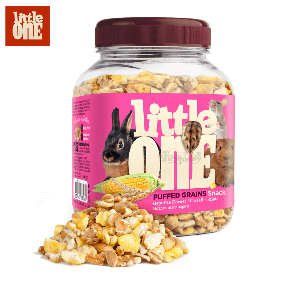 Little One snack Puffed grains ขนมกระต่ายและสัตว์ฟันแทะ รสธัญพืชรวม (100g)
