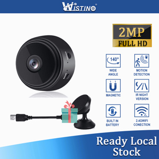 Wistino 2MP มินิกล้อง HD เด็กความปลอดภัยเฝ้าระวังกล้องไร้สายมุมกว้างตรวจจับการเคลื่อนไหวกล้องวงจรปิด