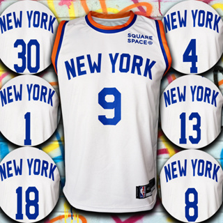 เสื้อบาส เสื้อบาสเกตบอล NBA New York Knicks ทีม นิวยอร์ก นิกส์ #BK0080 รุ่น Association ไซส์ S-3XL