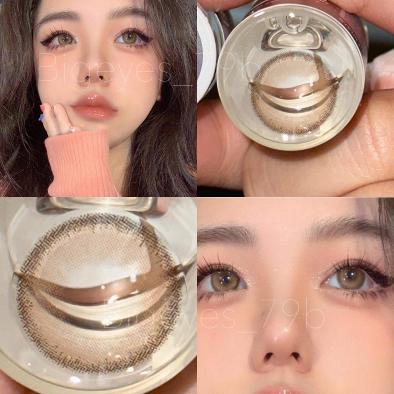 Brown ขนาดตาโต (Bigeyes) กรองแสง uv เลนส์แท้จดทะเบียนถูกต้อง ผ่านอย.ไทย บิ๊กอายสีน้ำตาล
