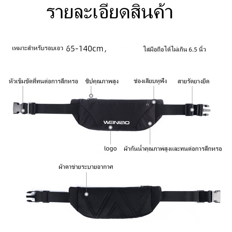 พร้อมส่ง‼️กระเป๋าคาดเอวออกกำลังกายผู้ชาย และผู้หญิง กระเป๋าคาดเอววิ่งพร้อมช่องเสียบหูฟัง กระเป๋าคาดอกกันน้ำ แฟชั่น wn01