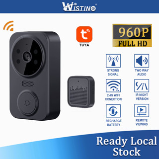 Wistino Tuya กล้องรักษาความปลอดภัยภายในบ้านวิดีโอออดไร้สาย สมาร์ท ออด WiFi มีอินเตอร์คอมไร้สายออดกล้องสมาร์ท