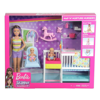 Barbie Skipper Babysitters Nap ‘n Nurture Nursery™ Dolls and Playset ตุ๊กตา บาร์บี้ สกิปเปอร์ ของเล่น ของเล่นเด็ก รุ่นG