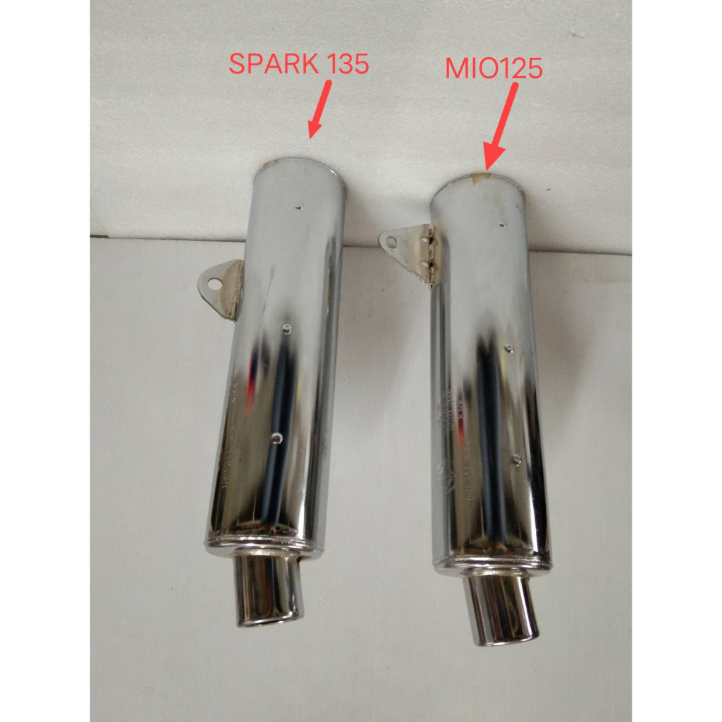 ปลายท่อไอเสีย MIO125,SPARK135 ปลายท่อยึดน๊อตสามรู สำหรับใส่คอท่อไนท์ ของใหม่มีตำหนิ