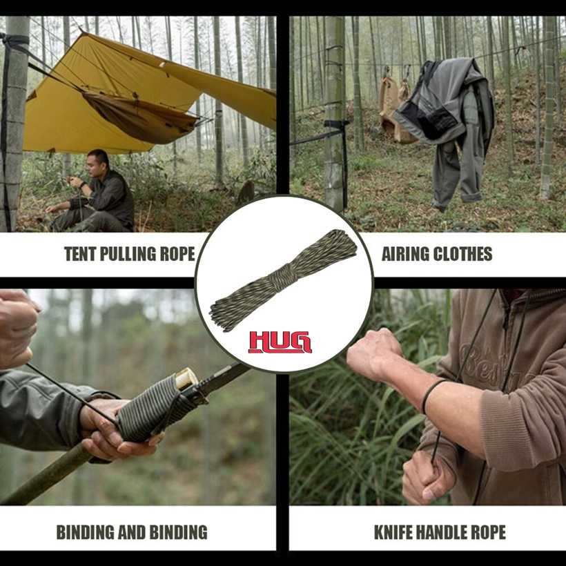 เชือก พาราคอร์ด 4 mm 9 แกน Paracord 550 เชือกร่ม เชือกพาราคอร์ด 4 มม พาราคอต พาราคอด พาราควอต เชือกไนล่อน เชือกเต็นท์