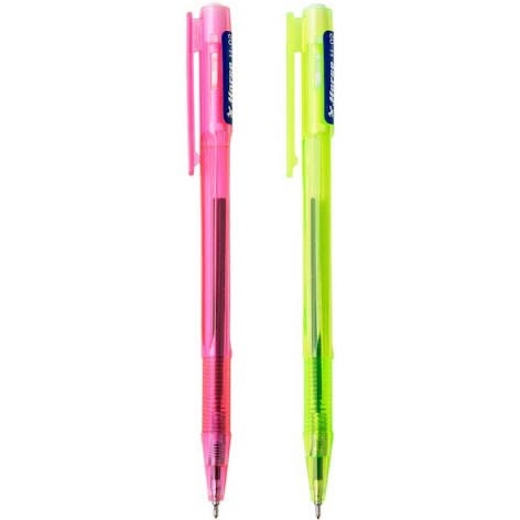 (USP)💢พร้อมส่ง💢(กระปุก50ด้าม) HORSE  H-02 ปากกาลูกลื่น ปากกา แบบกด ตราม้า 0.7mm. หมึกน้ำเงิน  ด้ามคละสี (กระปุก/50ด้าม)