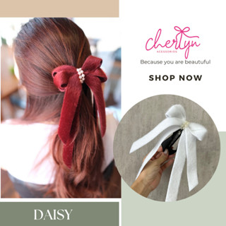 กิ๊บกล้วย Cherlyn รุ่น Daisy โบเชอร์ลีนรุ่นเดซี่ งานแฮนด์เมด สวยเรียบหรู กิ๊บกล้วยแฟชั่น งานแฮนด์เมดเกรดพรีเมียม