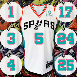 เสื้อบาส เสื้อบาสเกตบอล NBA ทีม Sanantonio Spurs เสื้อทีม ซานอันโตนิโอ สเปอร์ส #BK0097 รุ่น City ไซส์ S-3XL