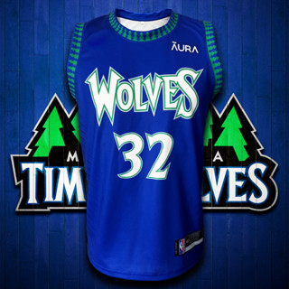 เสื้อบาส เสื้อบาสเกตบอล NBA ทีม มินเนสโซต้า ทิมเบอร์วูฟ #BK0098 รุ่น City Karl-Anthony Towns ไซส์ S-5XL