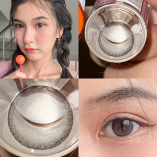 ✨ Gray ขนาดตาโต (Bigeyes) ☀️กรองแสง uv เลนส์แท้จดทะเบียนถูกต้อง ผ่านอย.ไทย บิ๊กอายสีเทา✔️