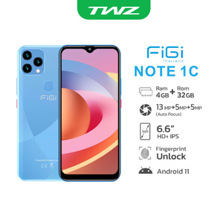 FIGI โทรศัพท์มือถือรุ่น NOTE 1C หน้าจอใหญ่6.6" HD Ram4/Rom32GB Android 11 แบตอึด 4500mAh