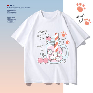 D431 (พร้อมส่ง）เสื้อยืดแขนสั้น สำหรับชายและหญิง.ลายแฟชั่นนานาชาติ ใส่เทียวออกกำลังกายได้
