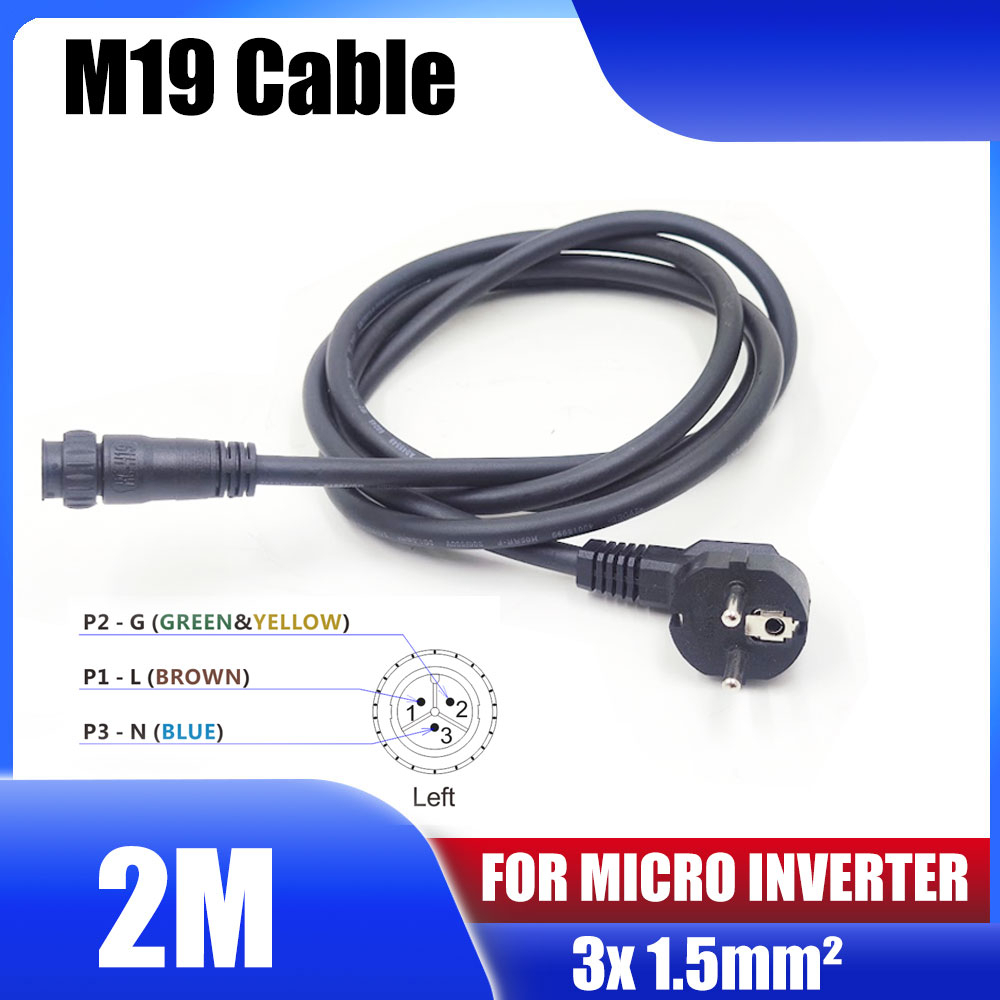 สาย M19 M25 Cable สำหรับ Micro Inverter ต่อเข้าใช้งานได้ทันที สายต่อ M19