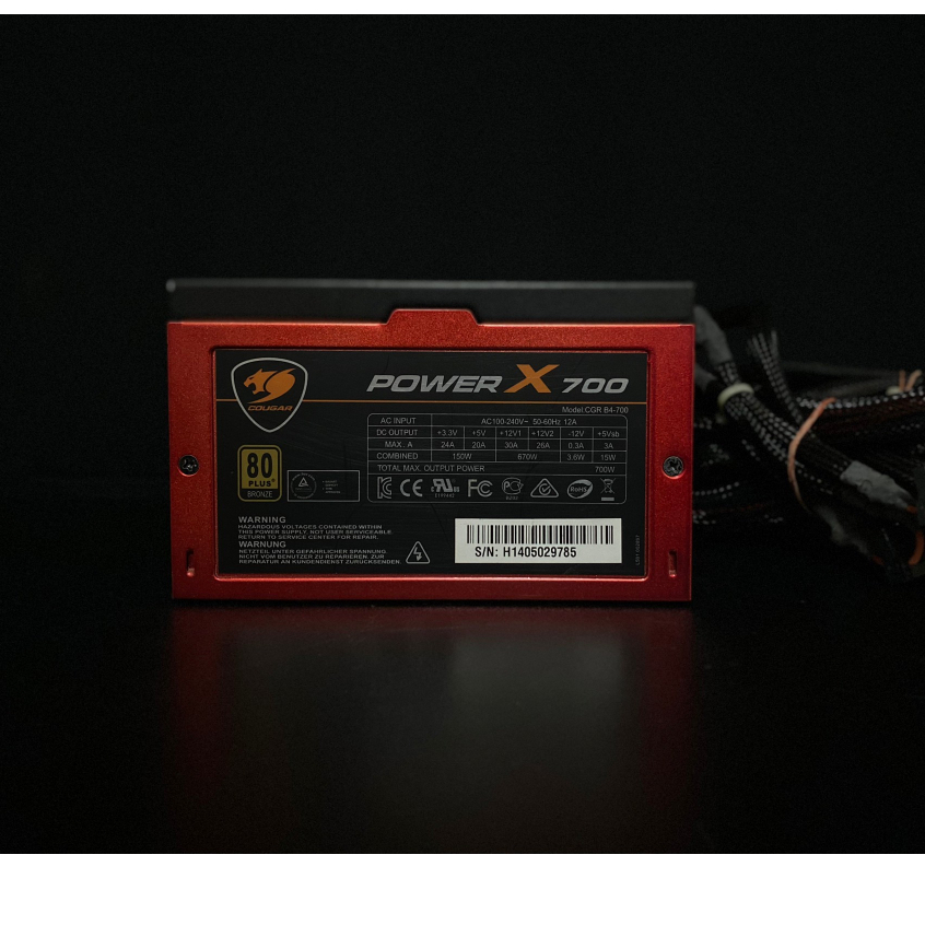POWER PSU COUGAR CGR POWER-X B4-700 700W +80 PLUS BRONZE พาวเวอร์ สินค้ามือสอง ใช้งานได้ปกติ MAXCOM