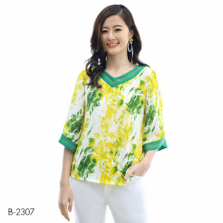 MIKIKO Blouse MI-B2307 โคโม่ จินจีร่า แขนยาว IGPU22-9