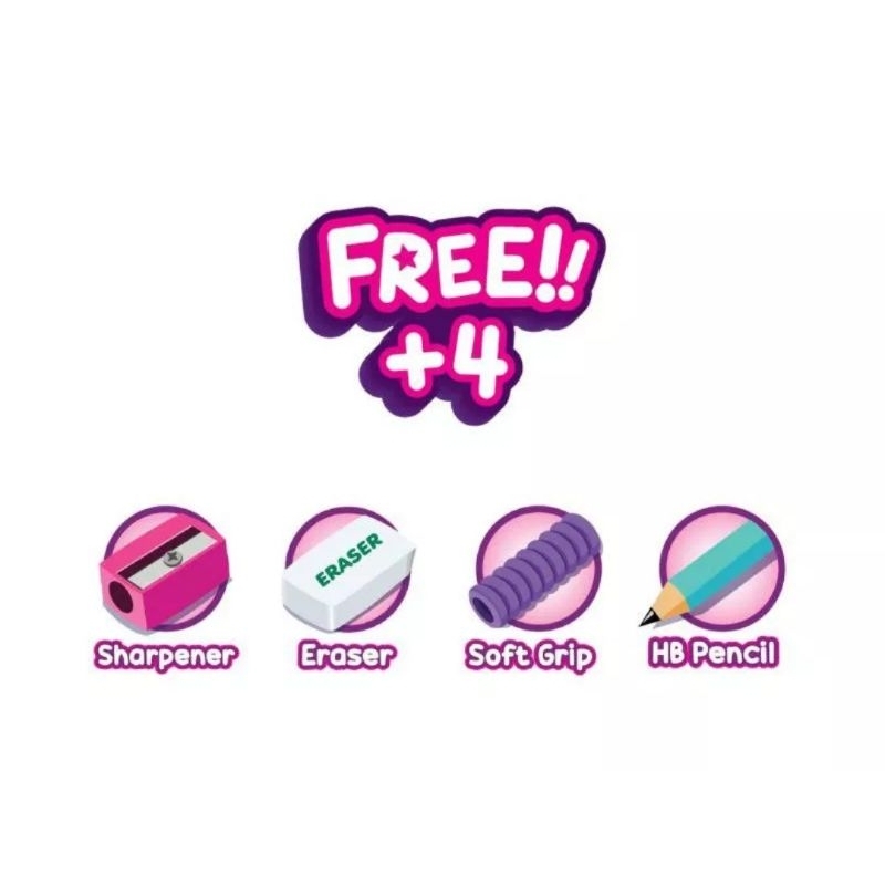 สีไม้ยาว 12 สี 24 สี Super Bright มาสเตอร์อาร์ต แถมฟรี 4 ชิ้น