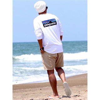 ⭐ patagonia ⭐ เสื้อยืด คอกลม แขนสั้น แฟชั่น ภูเขา พาธาโกเนีย พาตาโกเนีย P6 logo パタゴニア unisex