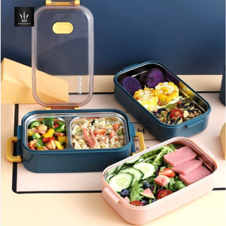กล่องข้าวสแตนเลส 3 ช่อง กล่องข้าวสแตนเลสพกพา Stainless steel food box