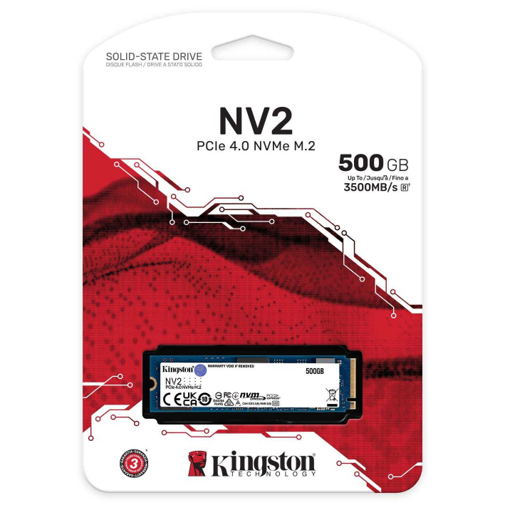 KINGSTON SSD 500 GB M.2 PCIe 4.0 NV2 (SNV2S/500G)NVMe ประกันศูนย์ไทย