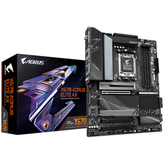 MAINBOARD (เมนบอร์ด) GIGABYTE X670 AORUS ELITE AX (SOCKET AM5) (ATX) รับประกัน 3 - Y