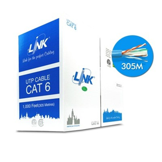 สายแลน CAT6 US-9106A LINK (in305M.) สีฟ้า