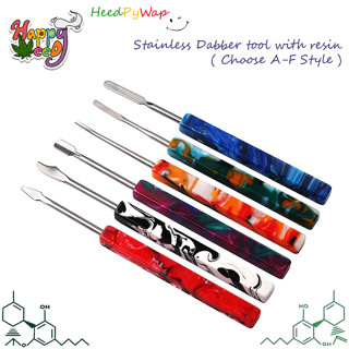 ไม้สำหรับเขี่ย ไม้สำหรับตัก Stainless Dabber tool with resin ( Choose A-F Style )