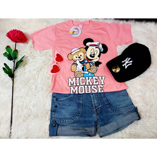 เสือยืด cotton 100% สกรีน ลายใหญ่ เต็มตัว ลาย mickey / ลาย pooh น่ารักมากมาย