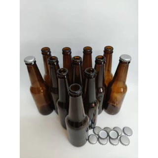 WAS Bottle 330ml With Caps X 12Bottles ขวด 330ml พร้อมฝา 12 ขวด