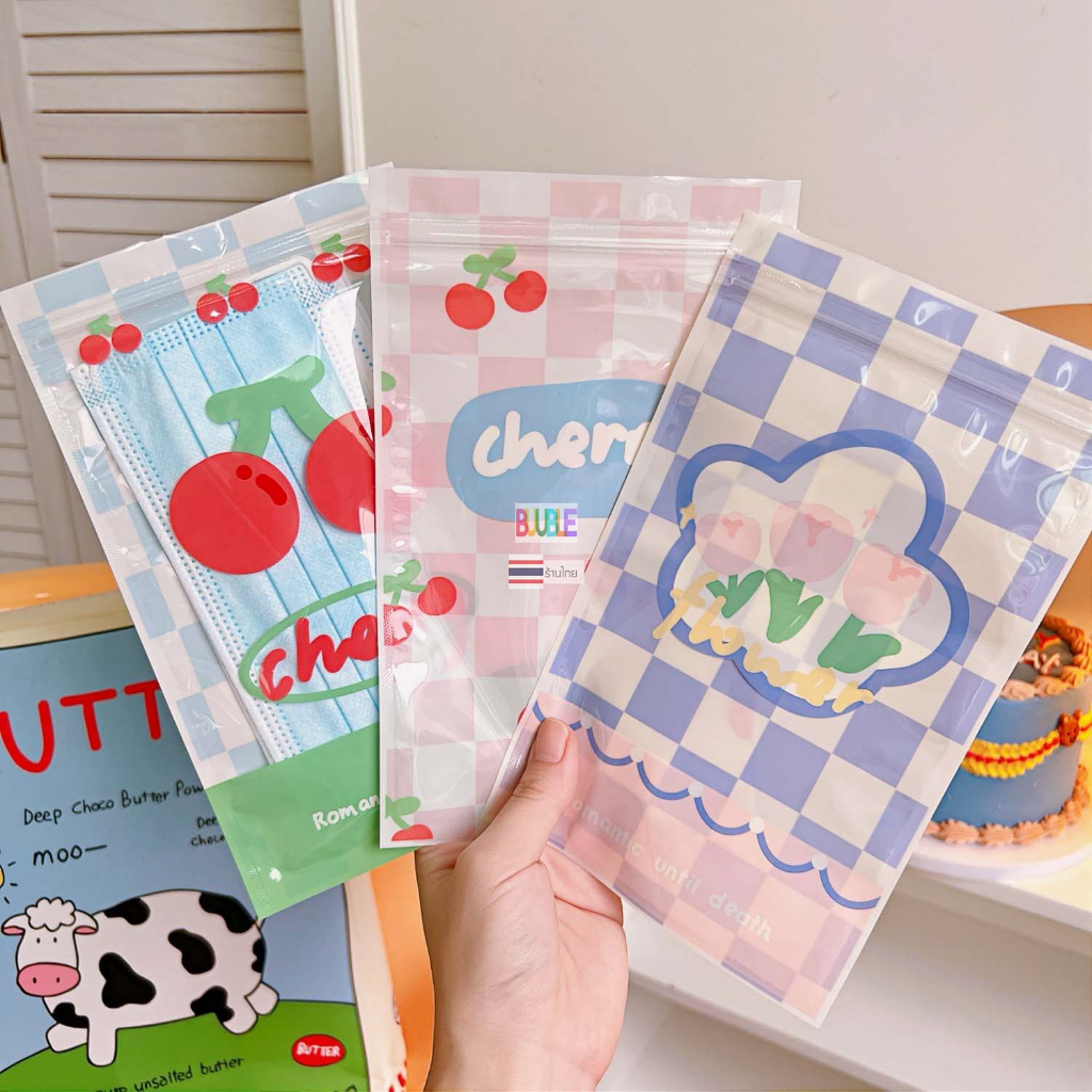 **พร้อมส่ง** ซองซิปล็อค ลายการ์ตูน น่ารัก ใส่ของได้จุใจ